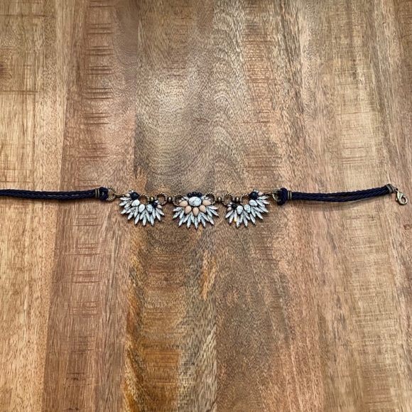 Chloe + Isabel Navy Rope Chunky Statement Necklace - Picture 4 of 9